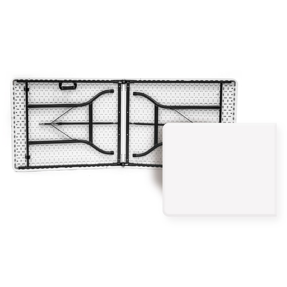 로티캠프 접이식 테이블 1800 폴딩 간이 식탁 입식 브로몰딩 다용도 화이트