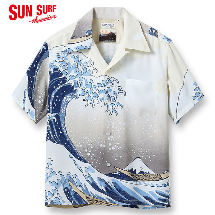 선서프 SUN SURF 카츠시카 호쿠사이 알로하 셔츠 SS37651 - 메인 이미지