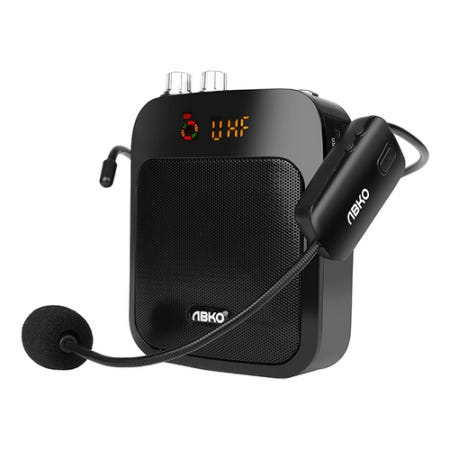 ABKO WMP3 포터블 UHF 무선 마이크 스피커 세트
