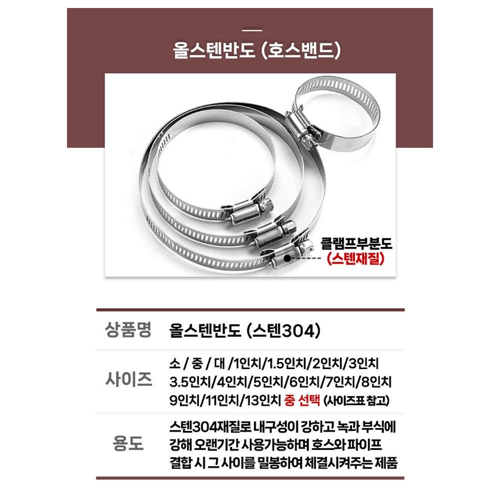 3인치 호스반도 스틸밴드 새들밴드 서스밴드 - 상세 이미지 4