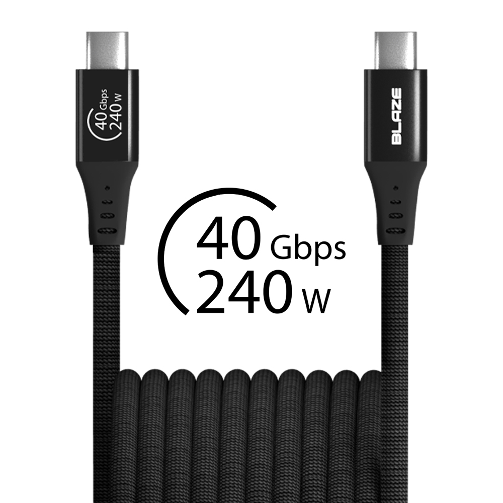 C TO C 케이블 마그네틱 USB4 240W 40Gbps 맥북 썬더볼트 초고속케이블 1.8m - 상품 이미지