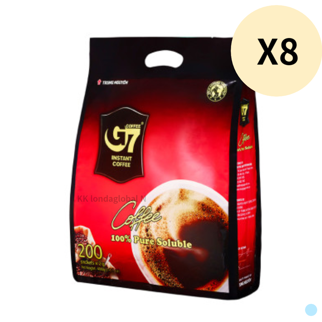 G7 커피 베트남 블랙 스틱 커피 사무실 2g 200개 X 8 : 하이하이글로벌