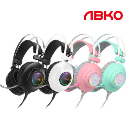 ABKO HACKER N550 ENC 가상 7.1 RGB 진동 헤드셋 민트