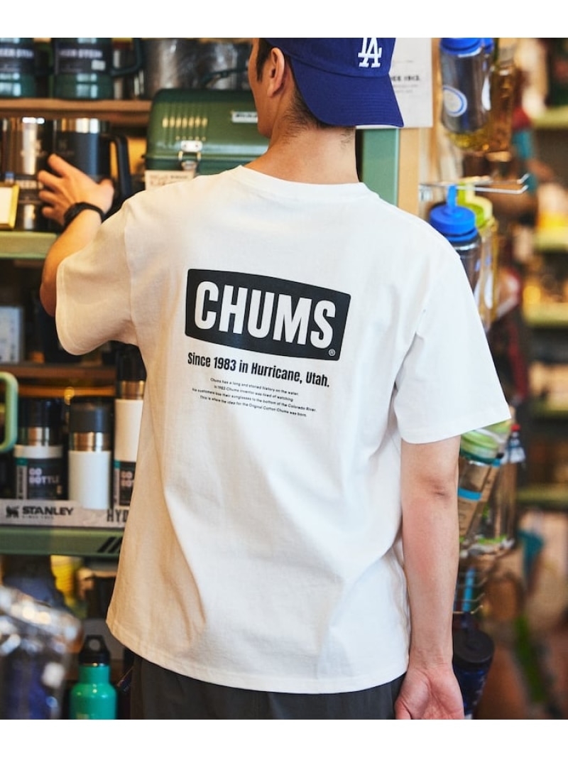 CHUMS 첨스 x 프릭스 스토어 히스토리 백 프린트 반팔 티셔츠 4컬러 - 상품 이미지