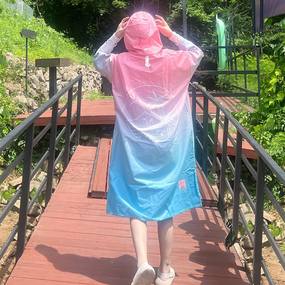 미코허그 서핑 판초타월 성인 후드 입는 비치타올 비치가운