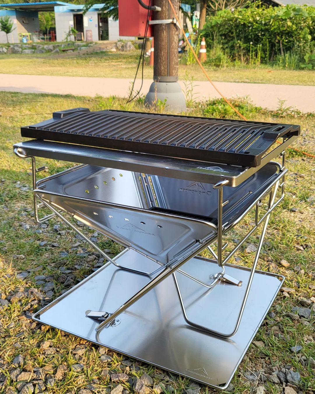 디바디바 바베큐그릴 캠핑그릴 불판 야외바베큐 숯불 석쇠 450 콜맨 파이어플레이스3