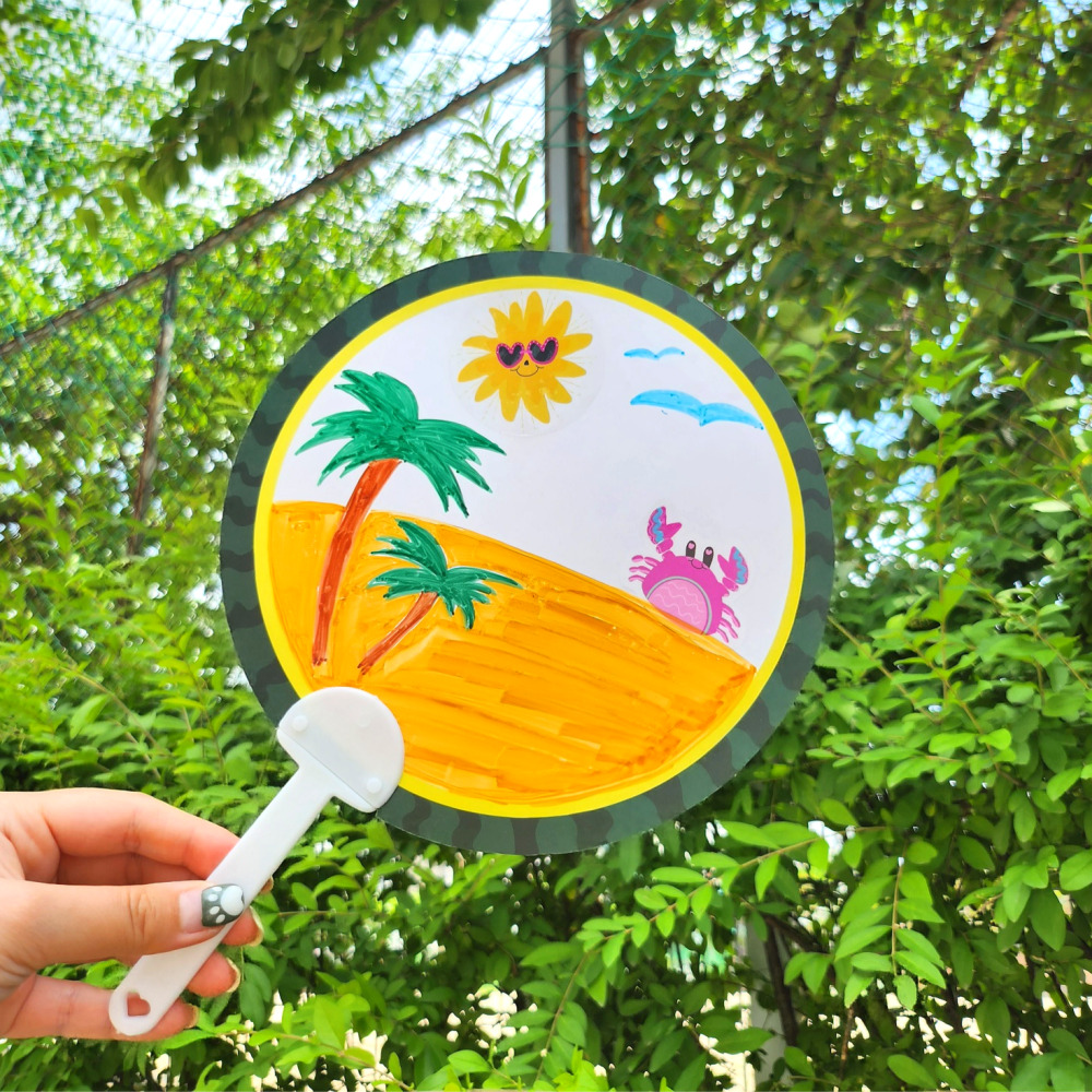 수박부채 만들기 여름 부채 꾸미기 diy 키트 이미지 6