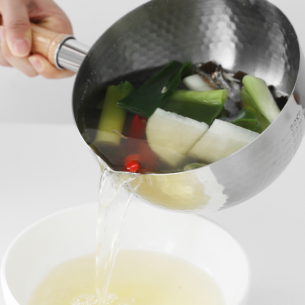 IH 인덕션 스텐 라면 냄비 18CM 곰보 함마톤 편수 - 상세 이미지 5