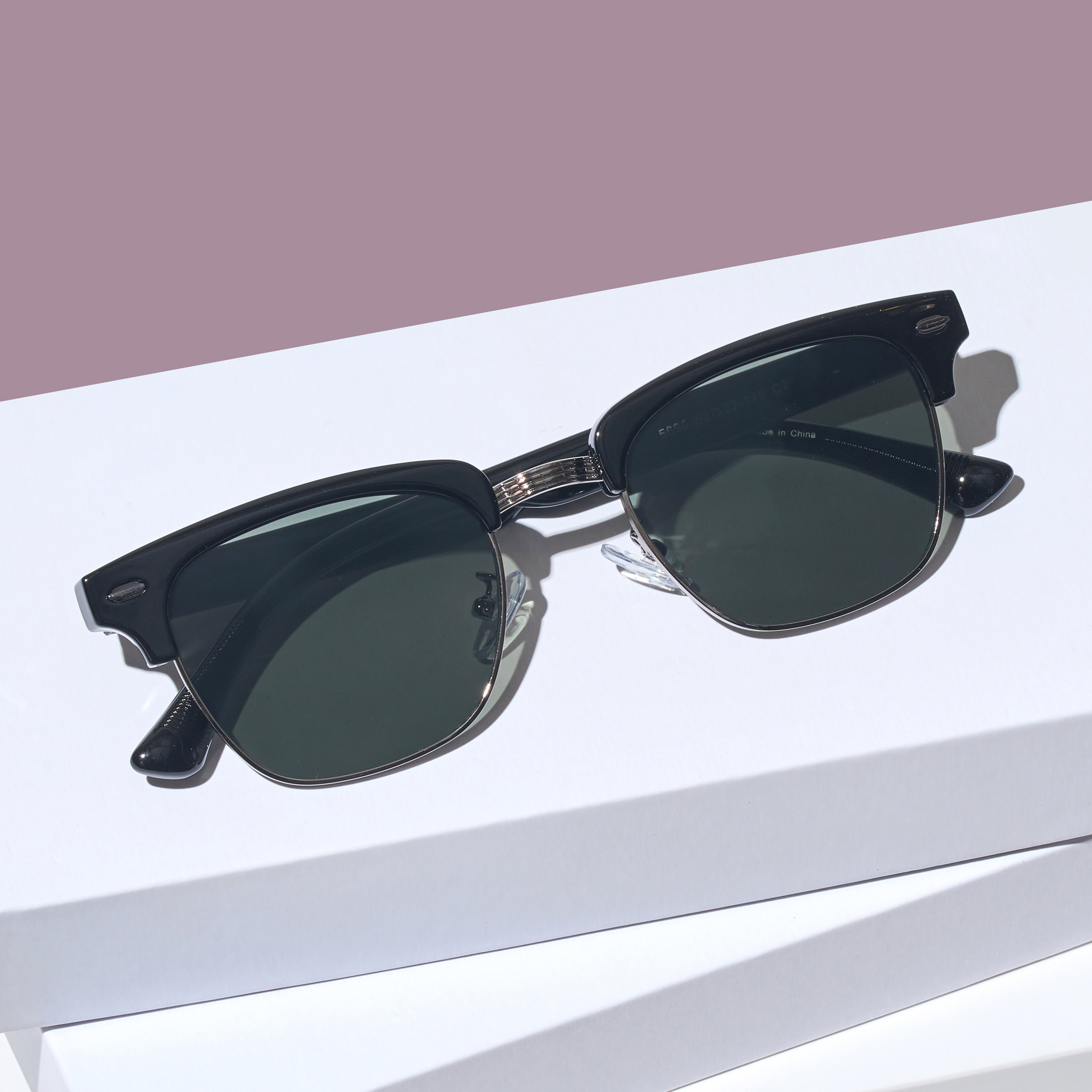 자외선차단 사각 하금테 뿔테 데일리 선글라스 아웃핏 골프 운전