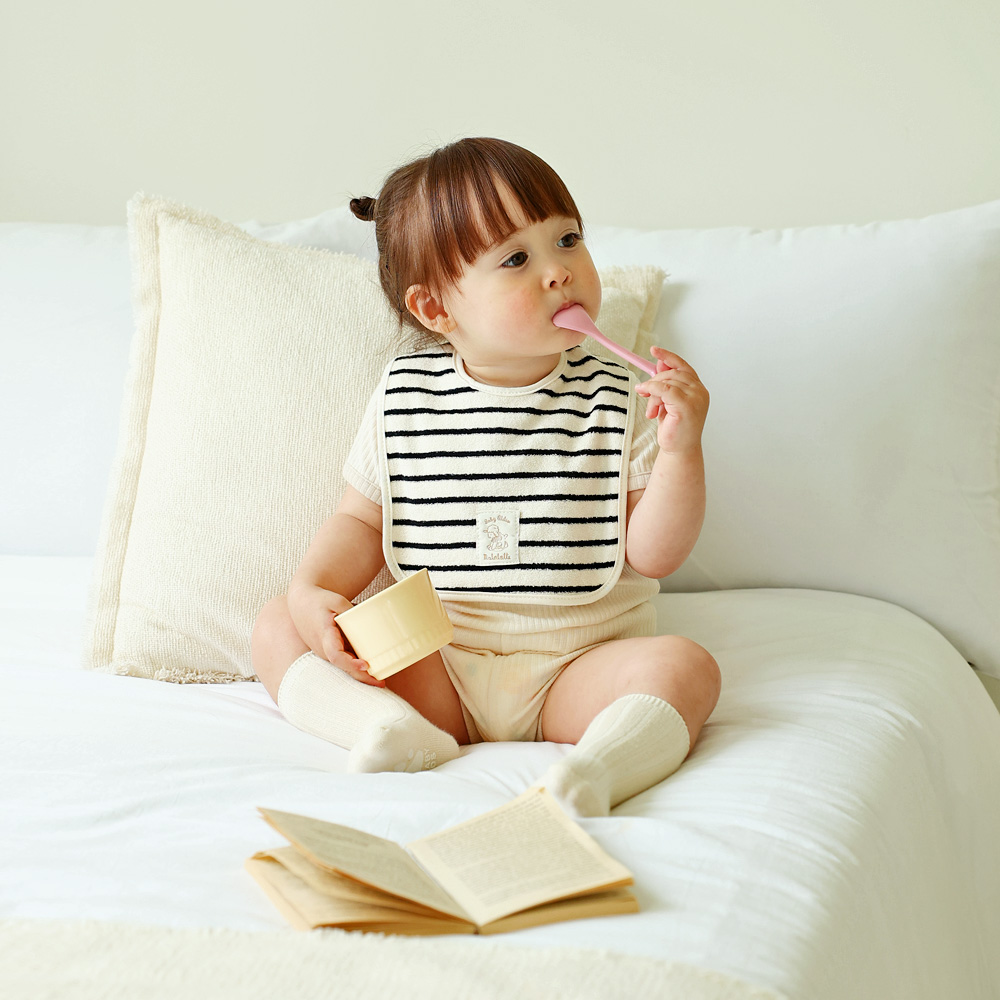 마롤로뜨 테리 모달 아기턱받이 신생아 침받이 어린이집 이유식 턱받이