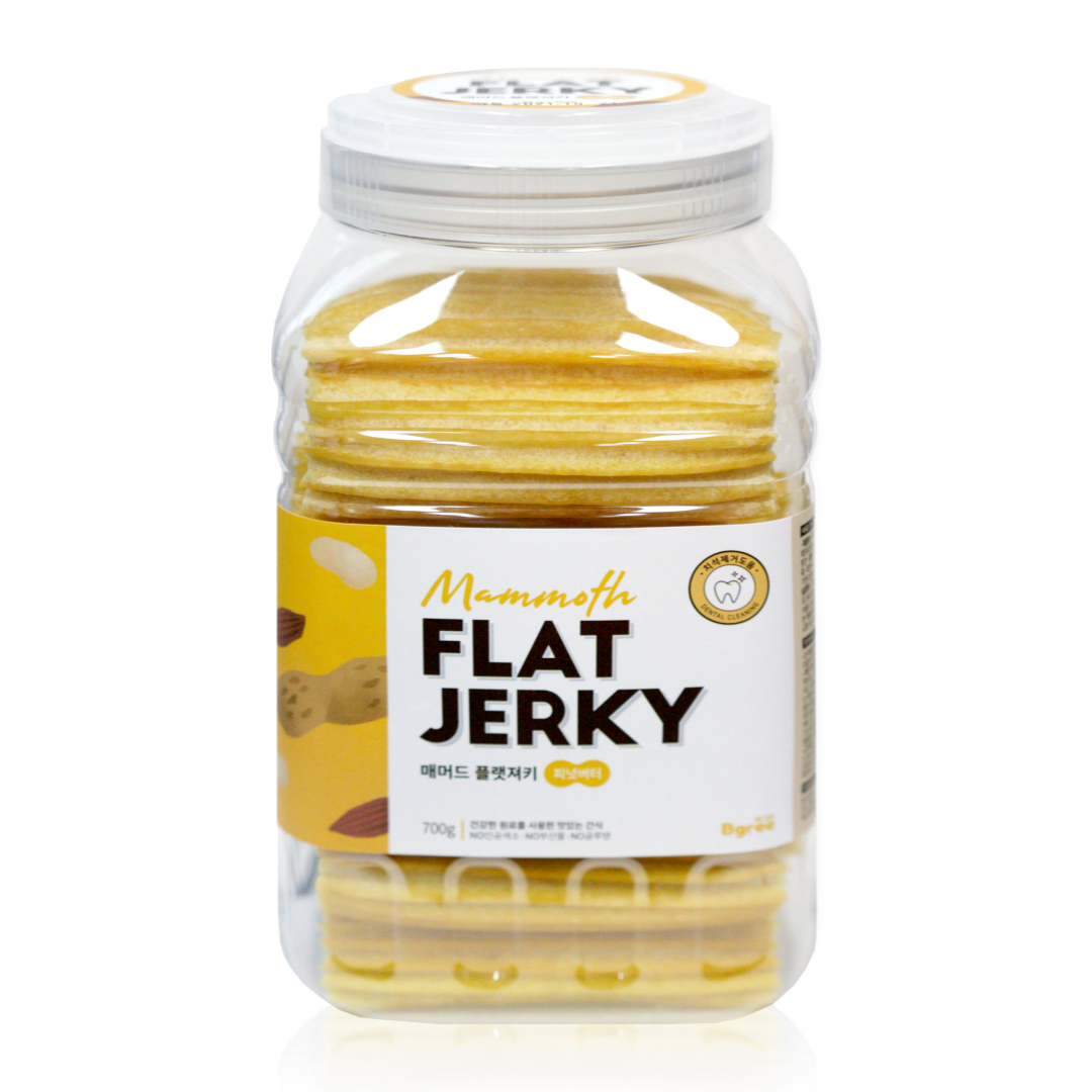 비그리 매머드 플랫져키 피넛버터 강아지 대형견간식 양치 치석제거껌 700g, 1개 제품 이미지