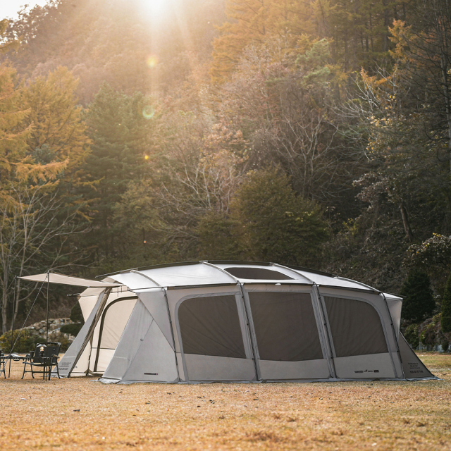 알비온 텐트 4인용 리빙쉘 터널형 거실형 캠핑텐트