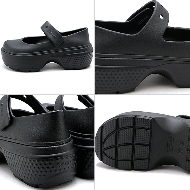 크록스 CROCS 스톰프 메리제인 샌들 209939-060FW24 블랙 - 상세 이미지 2