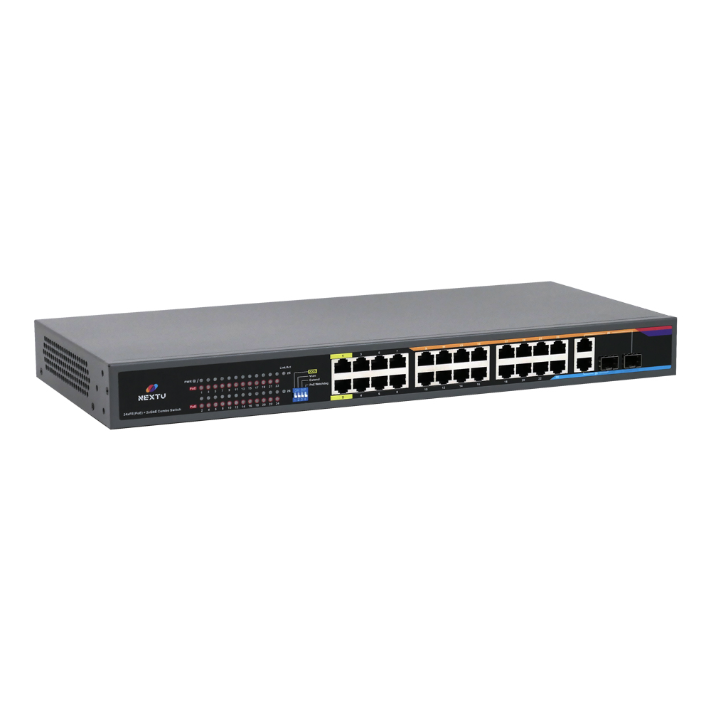 NEXT POE324SFP-TP 24포트 100M POE 스위칭허브 +2 SFP 기가업링크 지원 - 상세 이미지 3
