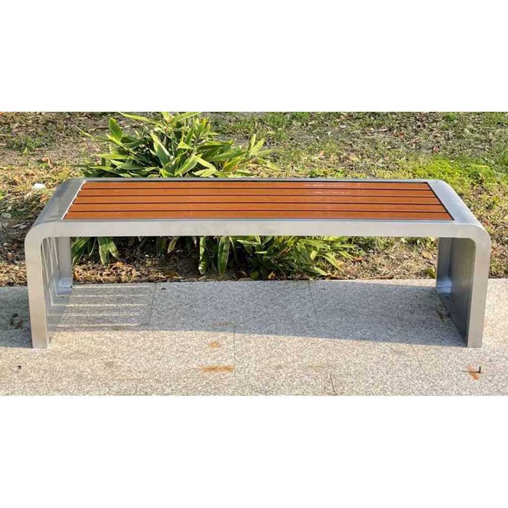 스탠 광장 벤치 철제 카페 테라스 공원 식당 스툴 120x40x45 - 상품 이미지