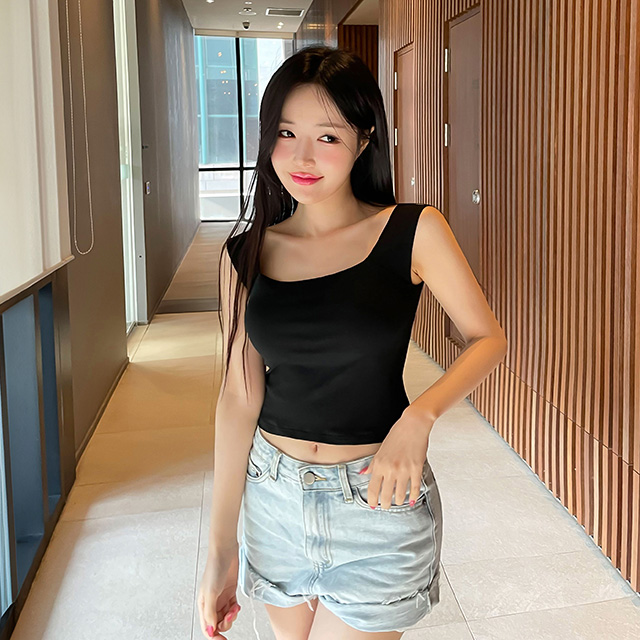 [N배송] 크라시앙 리얼컴포트 캡내장 부유방 캡나시 스퀘어넥 나시탑 볼륨 브라탑 단품 - 상세 이미지 5