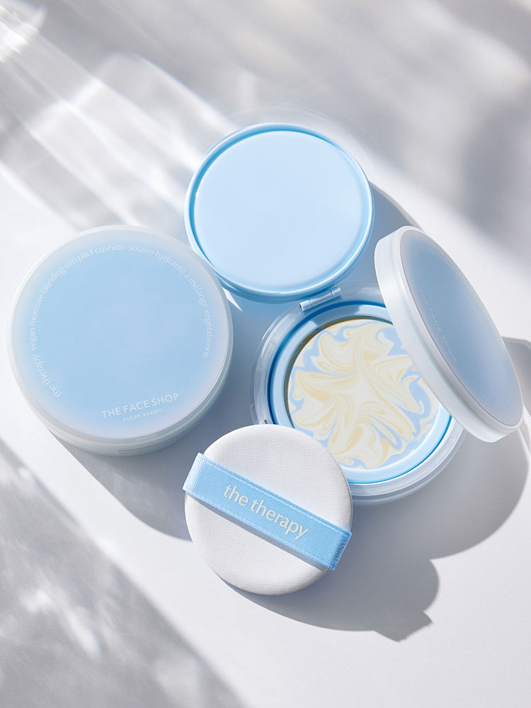 더페이스샵 더테라피 비건 수분 블렌딩 선 팩트 리필 기획 본품 14g + 리필 14g (SPF50+,PA++++)