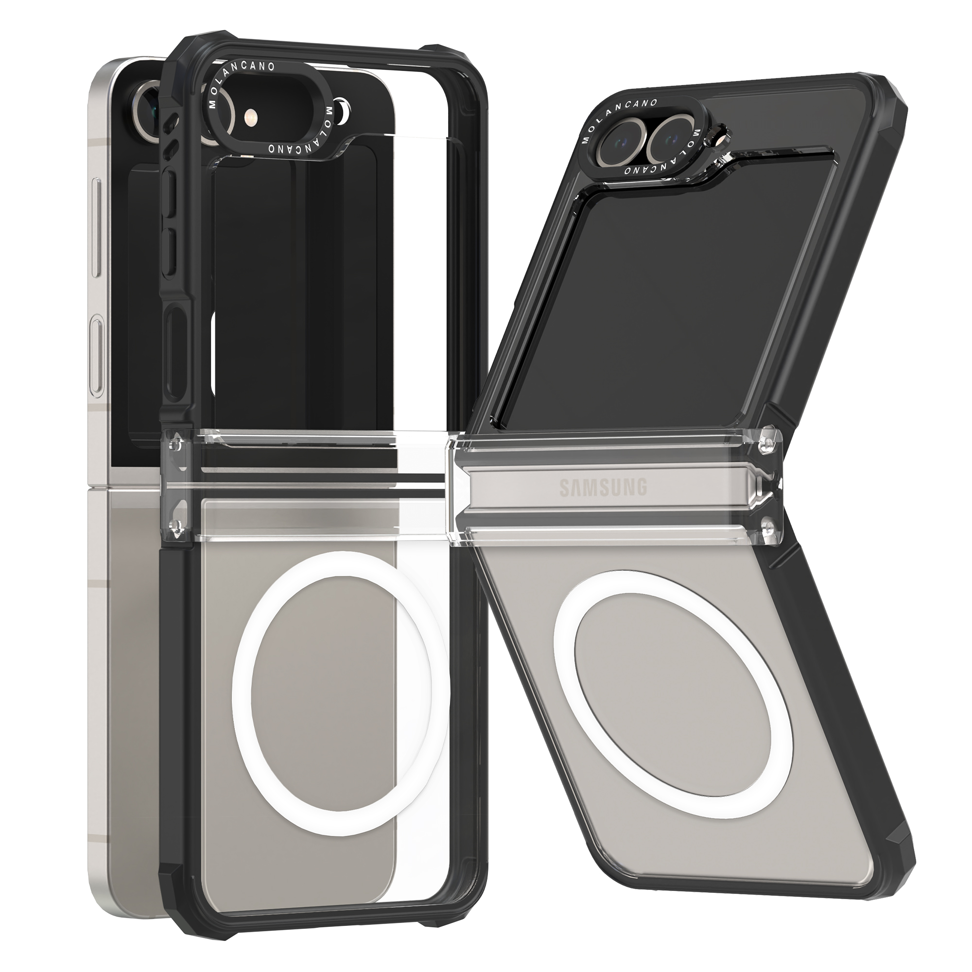 임팩트 제로 시그니처 맥세이프 범퍼 케이스 투명, 갤럭시Z 플립6