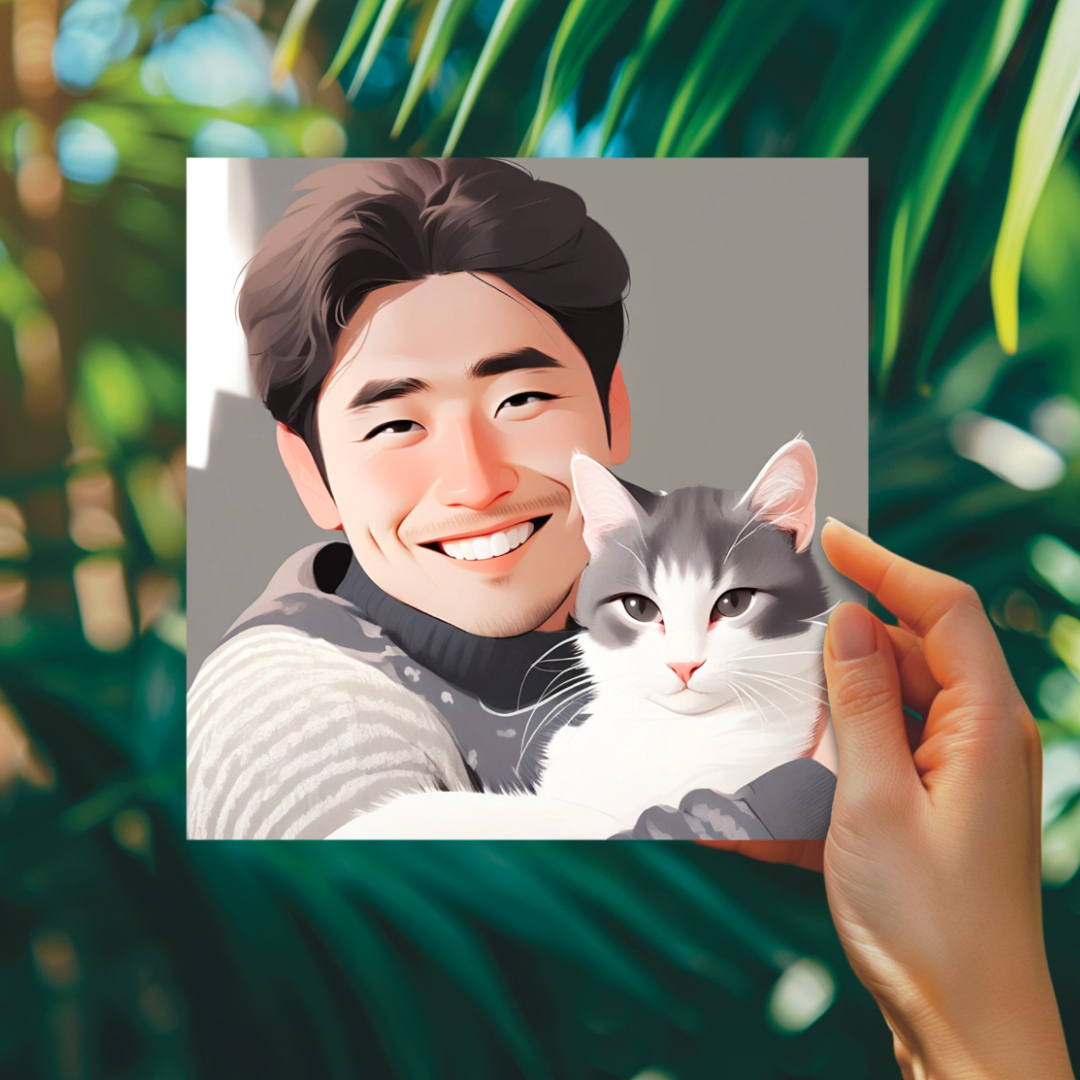 캐리커쳐 일러스트 수채화 초상화 메탈 우드 액자 팝아트 기념일 그림 선물 유니뮤즈 4x6 이미지 6