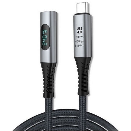 엠비에프USB4.0 C to C타입 240W초고속연장케이블 0.5M MBF-U40MF-05