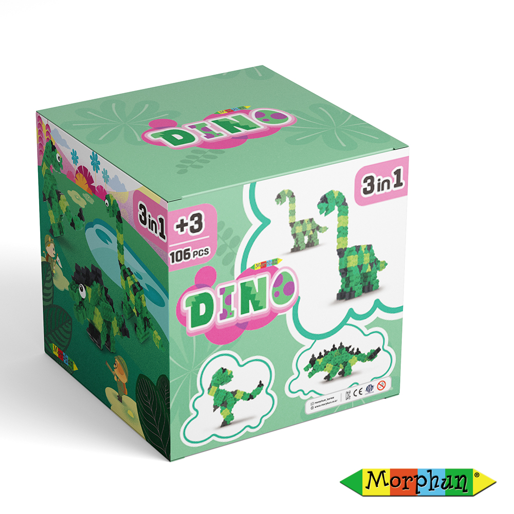 몰펀 3in1 공룡들(DINO) 사각블록 남녀공용 3세~9세 - 메인 이미지