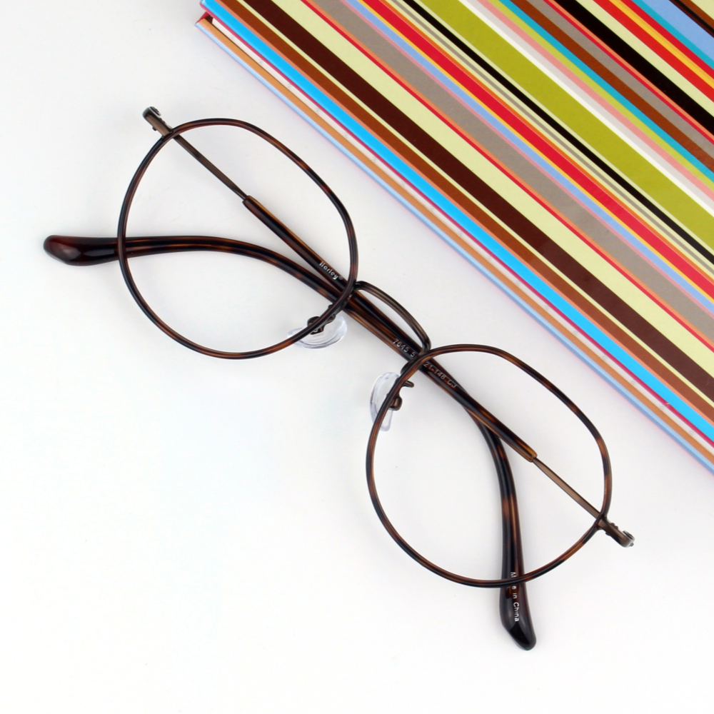 솔텍스 얇은뿔테안경 투명테 크라운판토 블루라이트차단안경 가벼운안경테 변색렌즈