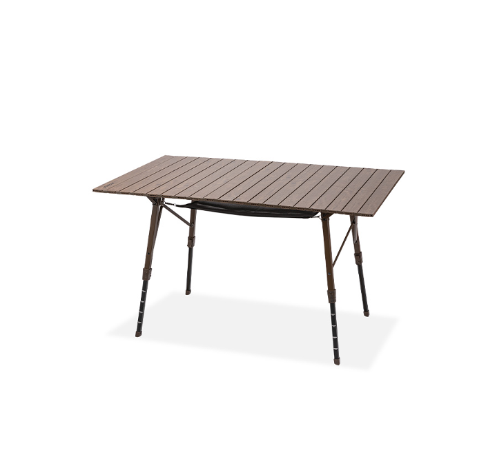 코베아 WS 롤 테이블 L 캠핑 차박 우드스타일 롤 접이식 알루미늄 탁자