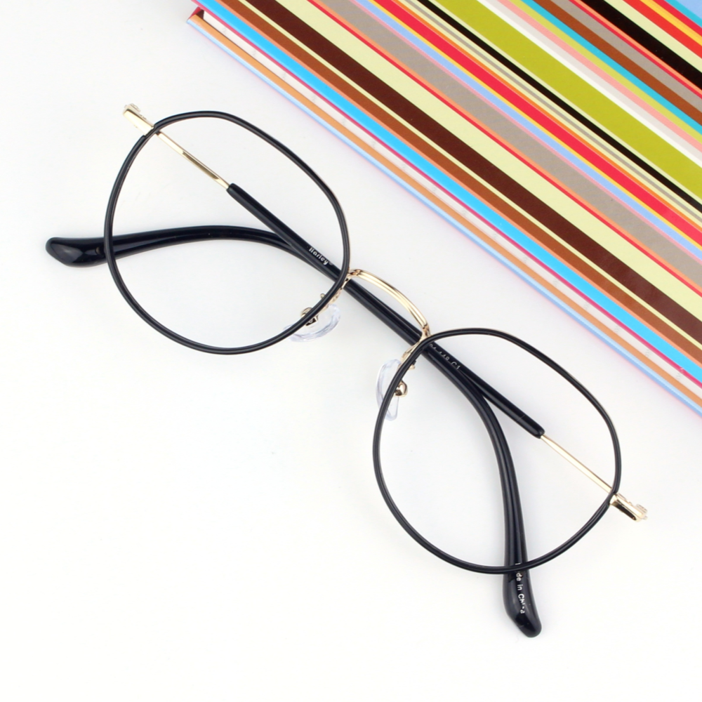 솔텍스 얇은뿔테안경 투명테 크라운판토 블루라이트차단안경 가벼운안경테 변색렌즈