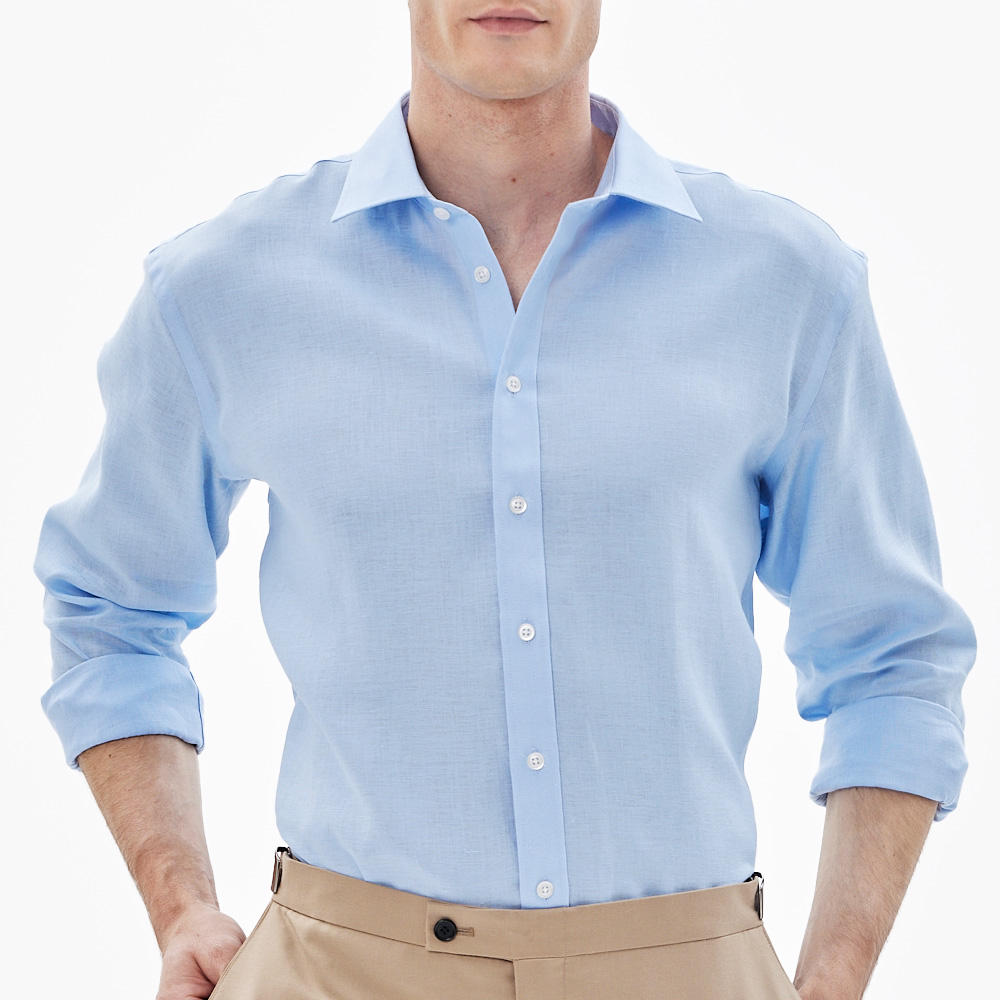 어반트 린넨 100% 링클프리 여름 긴팔 셔츠