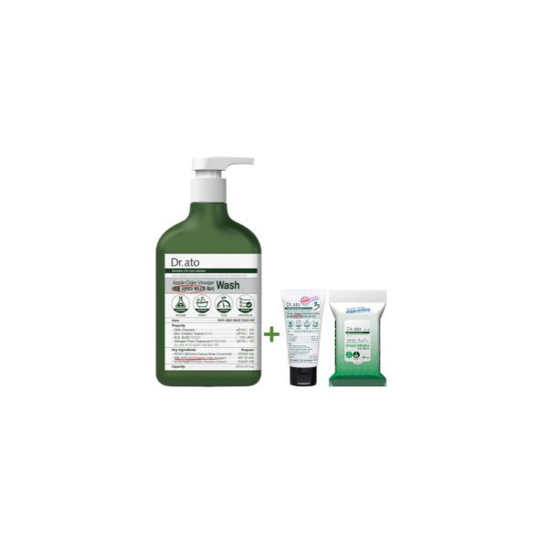 메온셀 닥터아토 애플 사이다 비니거 워시 267ml 1입+ 40ml 로션+심플리콧물티슈 20매 1입U784 : 메이드온셀