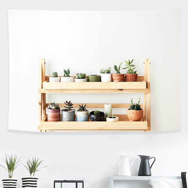 PL01 M 70x50cm 선인장 식물 자연 패브릭포스터 셀프 인테리어 행거 가리개커튼 - 상세 이미지 4