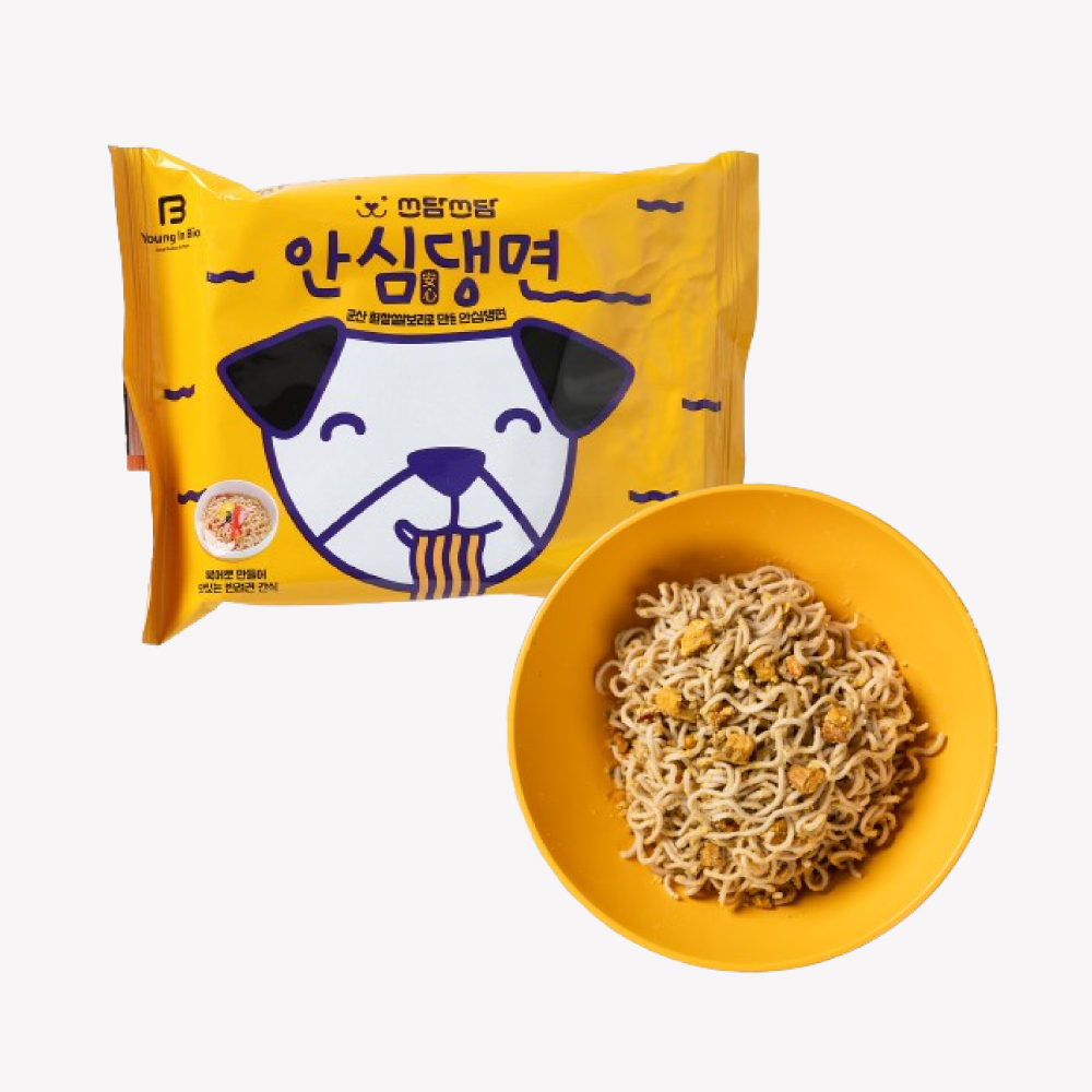 국내제작 안심댕면 강아지수제간식 단일 생유산균 튀기지 않은 강아지 라면 보리+북어, 70g, 5개 - 상세 이미지 2