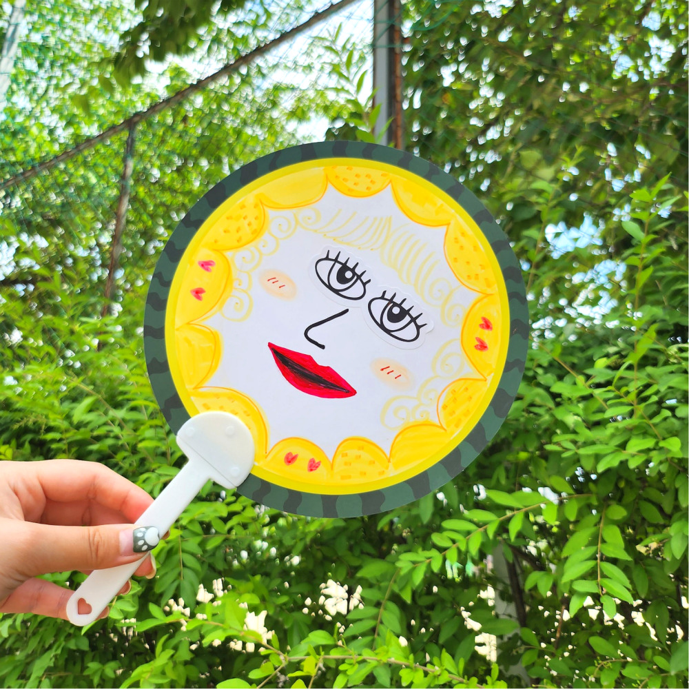 수박부채 만들기 여름 부채 꾸미기 diy 키트 이미지 7