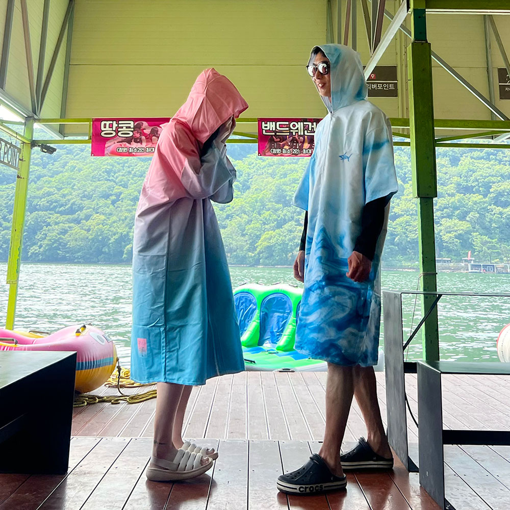미코허그 서핑 판초타월 성인 후드 입는 비치타올 비치가운