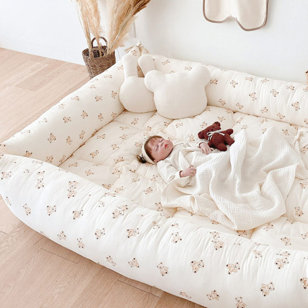 아기 침대 범퍼 가드 유아 신생아 매트리스 순면 쿠션 커버 리얼돗꼼S