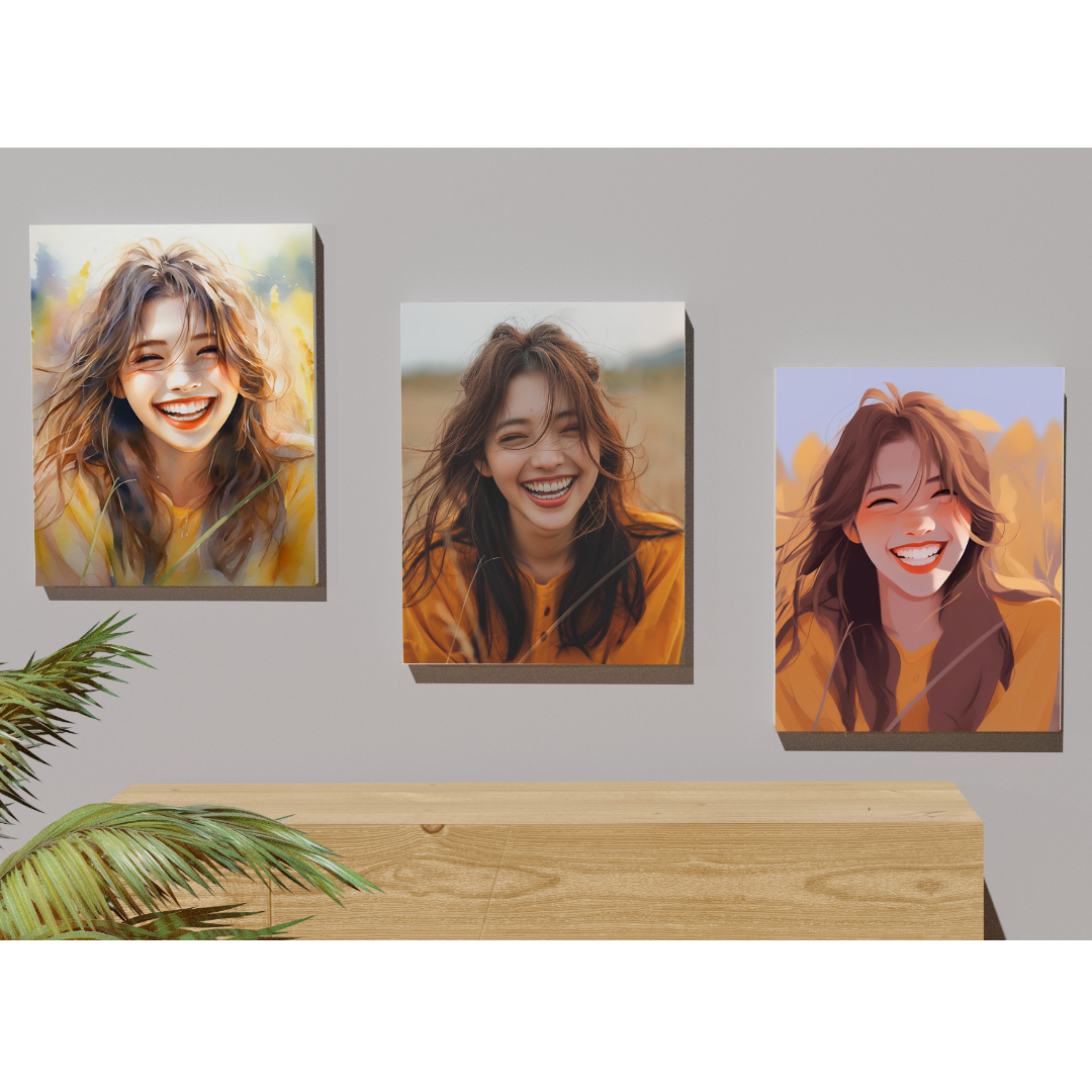 캐리커쳐 수채화 초상화 초슬림 메탈 액자 일러스트 인물화 그림 주문제작 유니뮤즈 정M - 상세 이미지 5