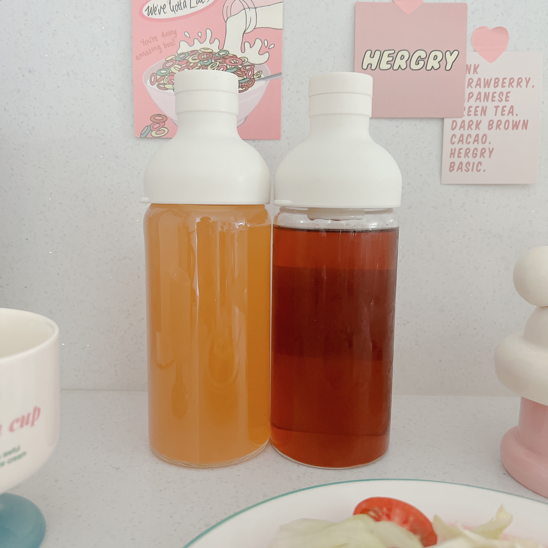 실리콘 기름병 오일 소스 양념 호리 유리병 400ml - 상세 이미지 4