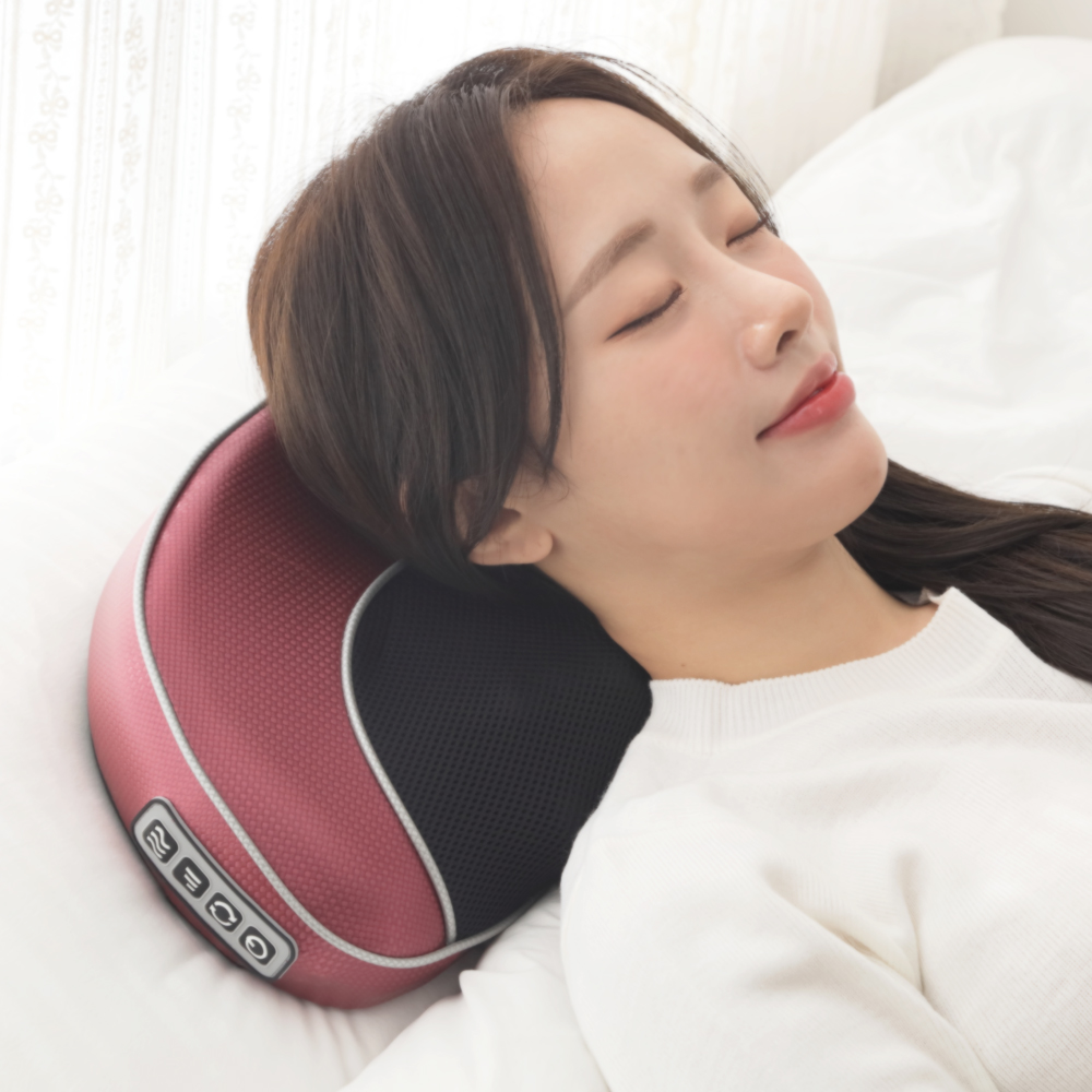 목베개 쿠션 마사지기 안마기 버블쿠션 레드 - 상세 이미지 3