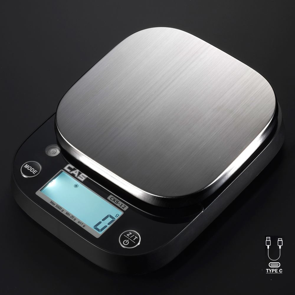 카스 CAS 5kg 충전식 디지털 주방저울 CKS-12 C타입 USB 충전 전자저울 상업용 - 상세 이미지 4