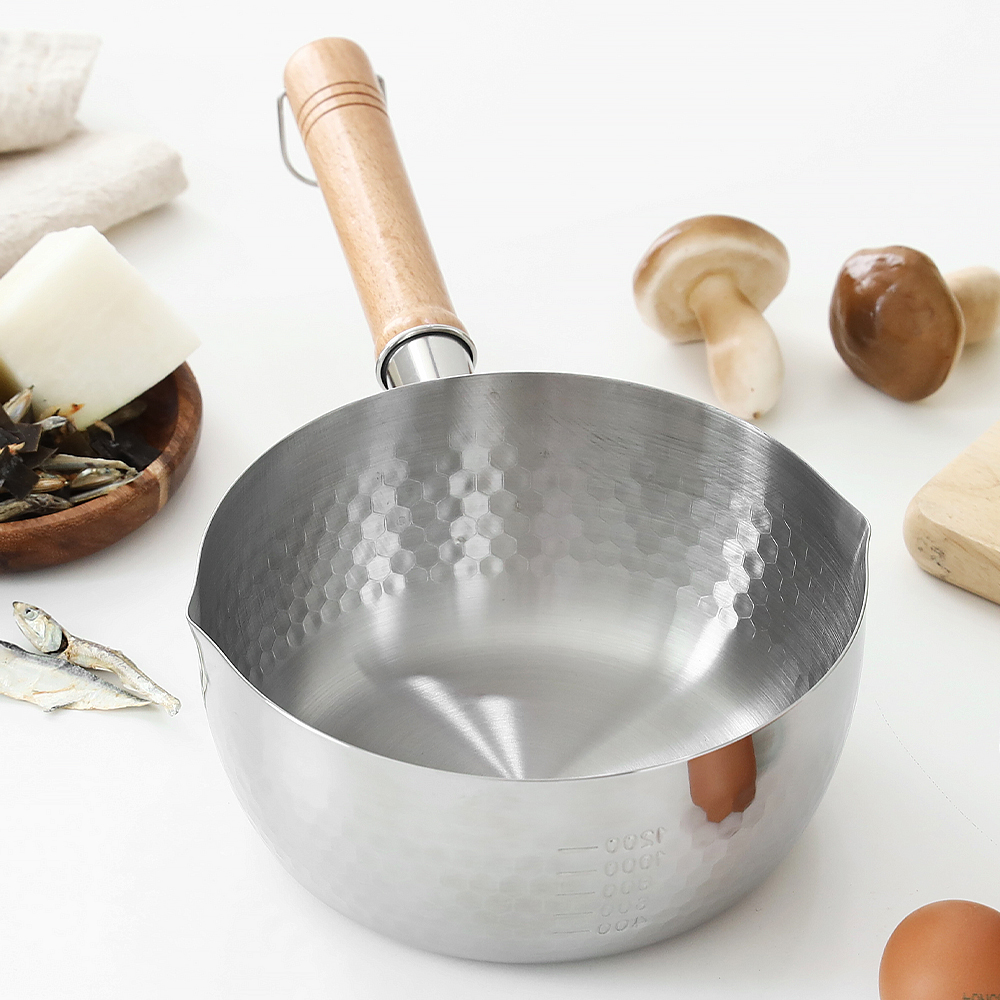 IH 인덕션 스텐 라면 냄비 18CM 곰보 함마톤 편수 - 상세 이미지 2