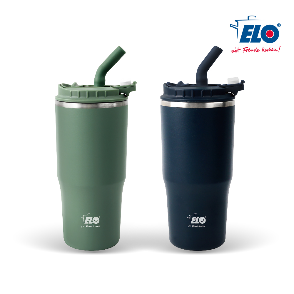 ELO 피크 텀블러 빨대 포함 700ml, 네이비 - 상품 이미지