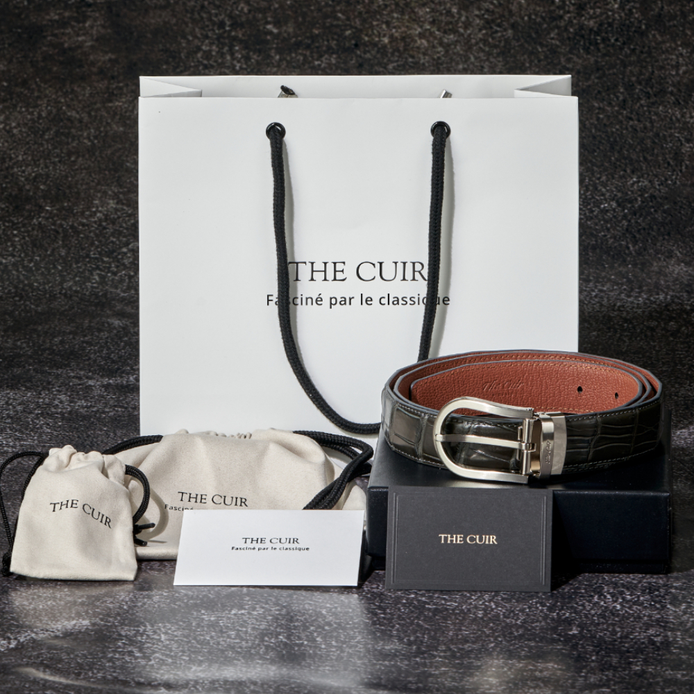 더퀴르 남자 악어벨트 남성 명품 슬랙스 정장 수트 허리띠 선물 CB103031