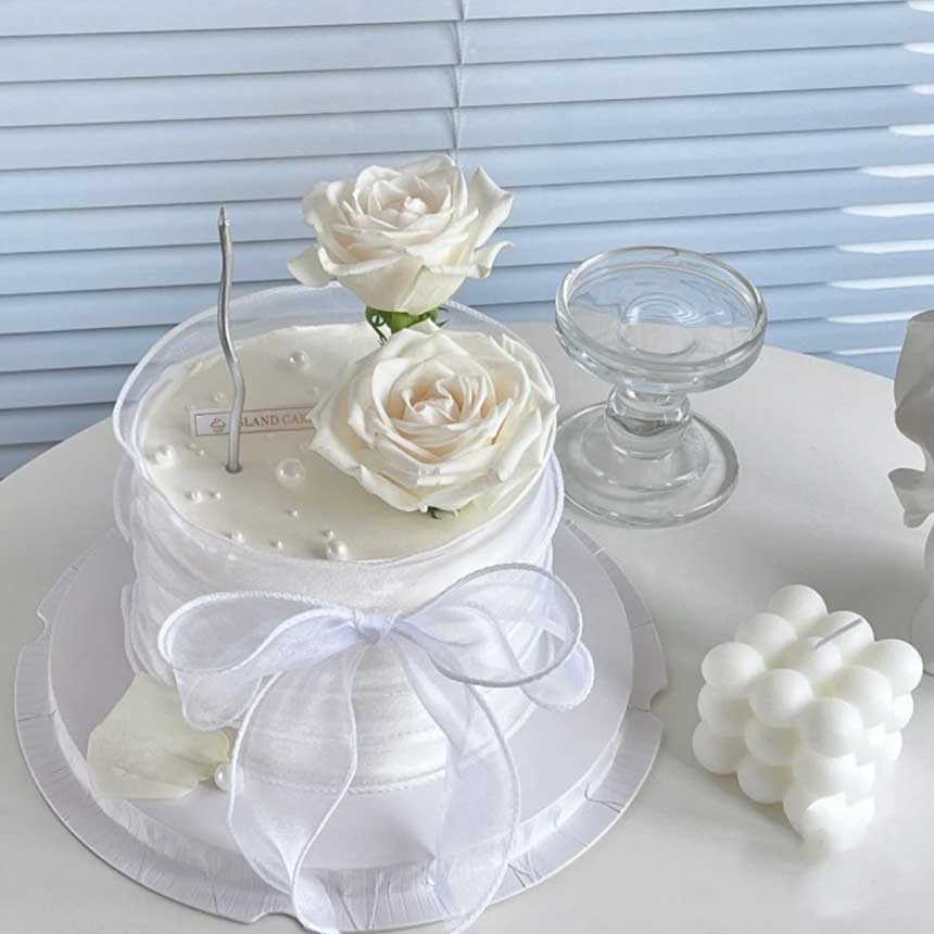 40mm 오간디 오간자 리본 꽃 선물 포장 셀프 청첩장 기본