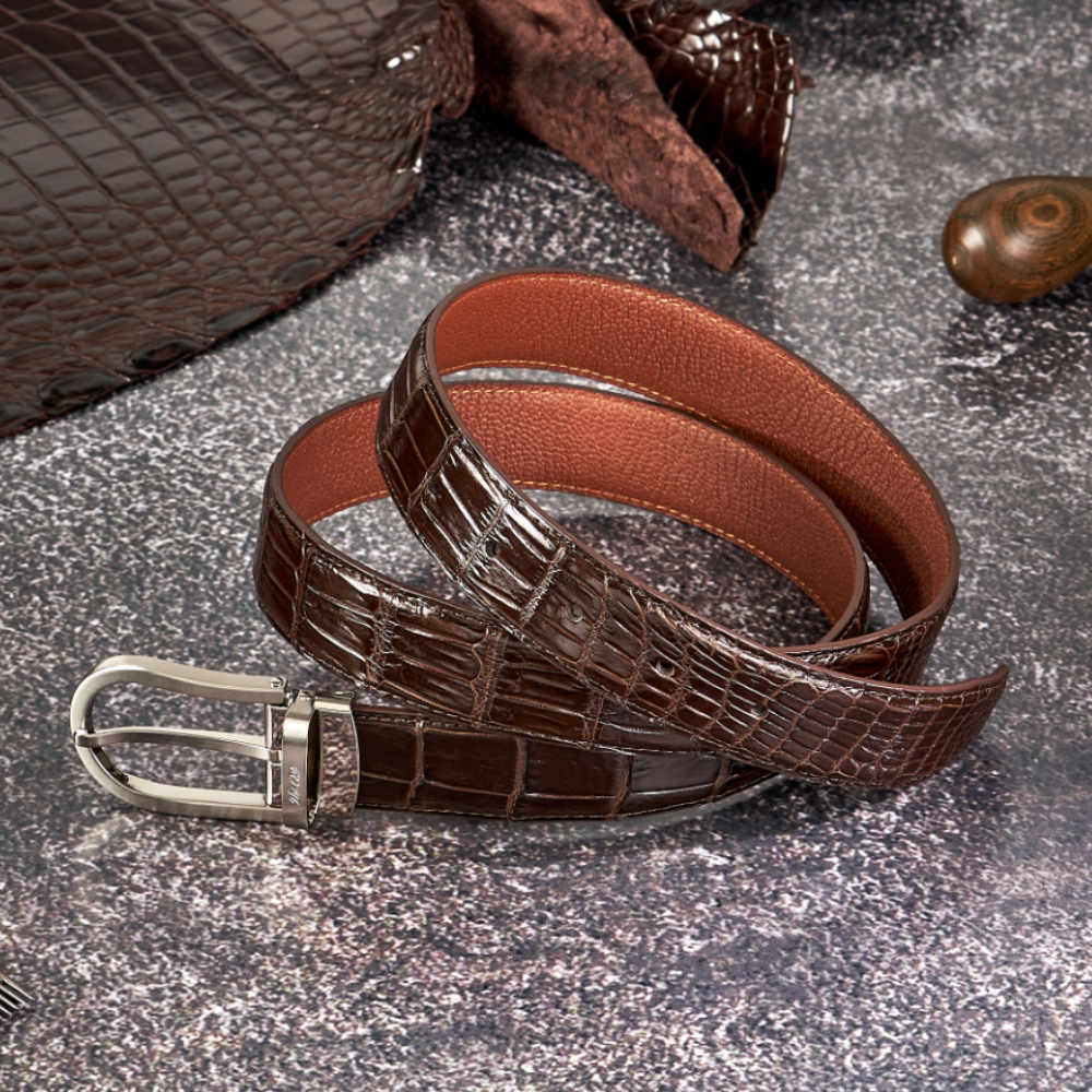 더퀴르 남자 악어벨트 남성 명품 슬랙스 정장 수트 허리띠 선물 CB103031