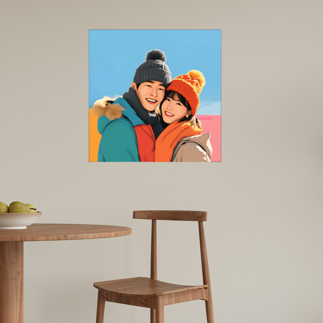 캐리커쳐 수채화 초상화 초슬림 메탈 액자 일러스트 인물화 그림 주문제작 유니뮤즈 정M 이미지 7