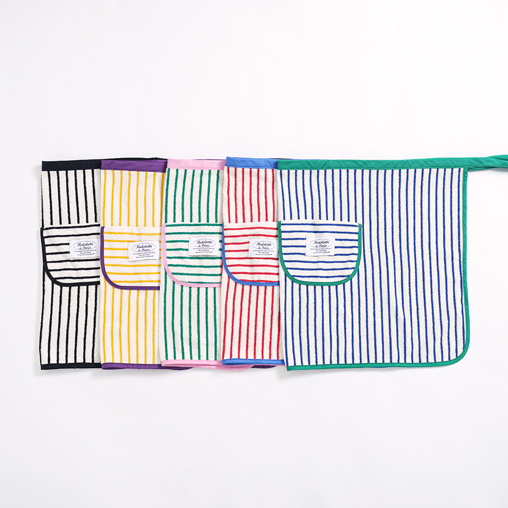 마롤로뜨 테리 앞치마 카페 주방 허리 보육교사 어린이집 스트라이프