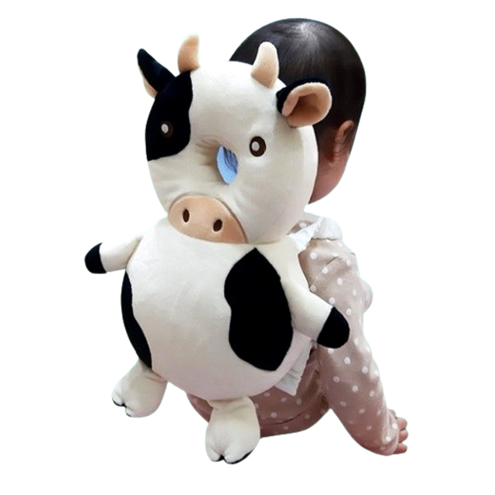 머리쿵방지쿠션 뒤쿵이 아기머리보호대 유아 뒷쿵이 국산원단 하양젖소