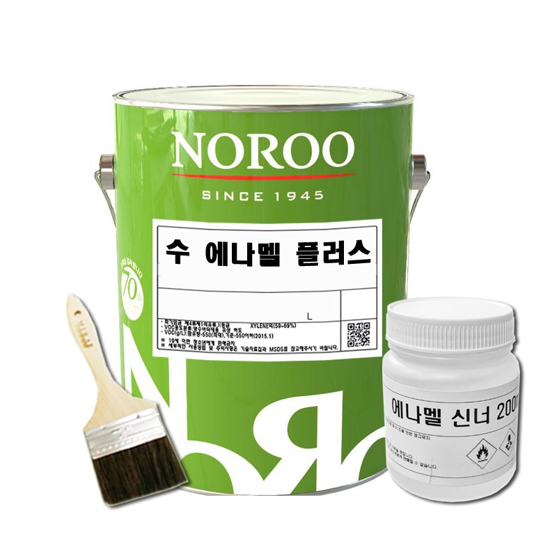 노루 수 에나멜 플러스 유성 에나멜 페인트 1L 희석제세트 무광 검정색 제품 이미지