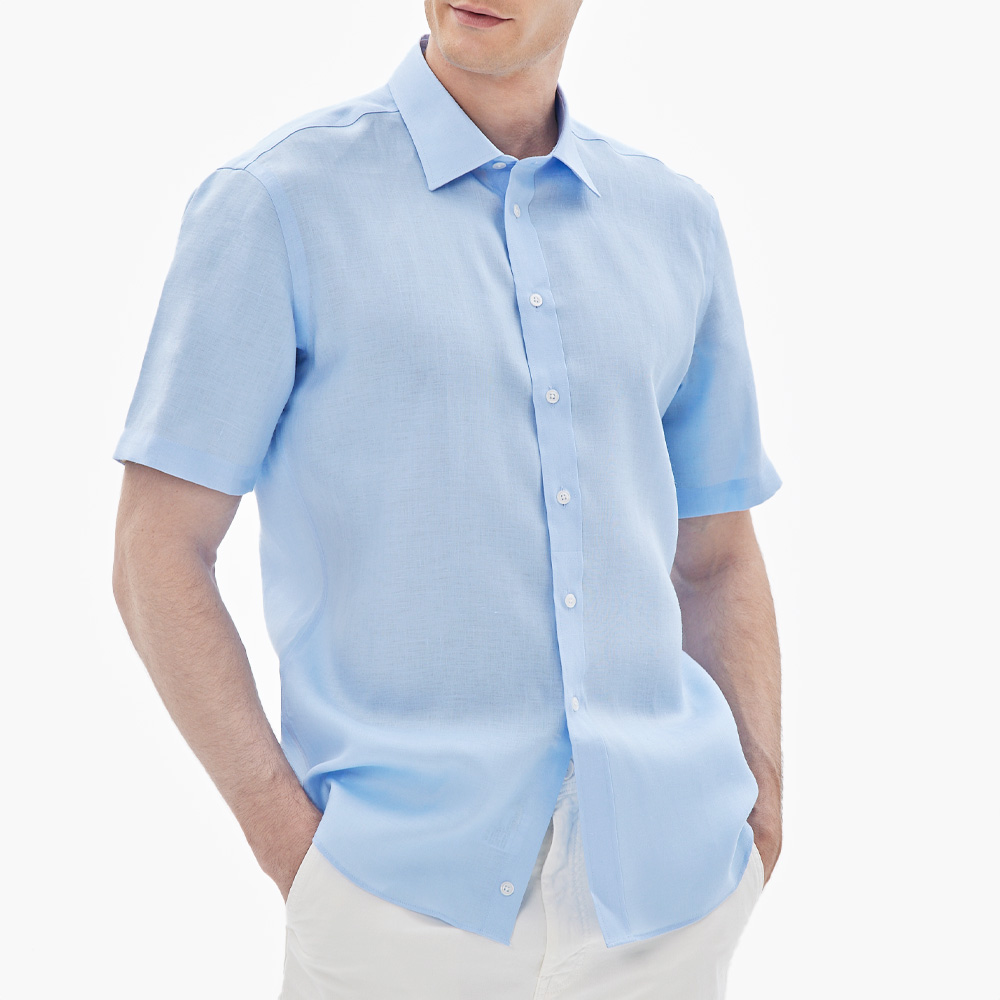 어반트 린넨 100% 링클프리 여름 반팔 셔츠