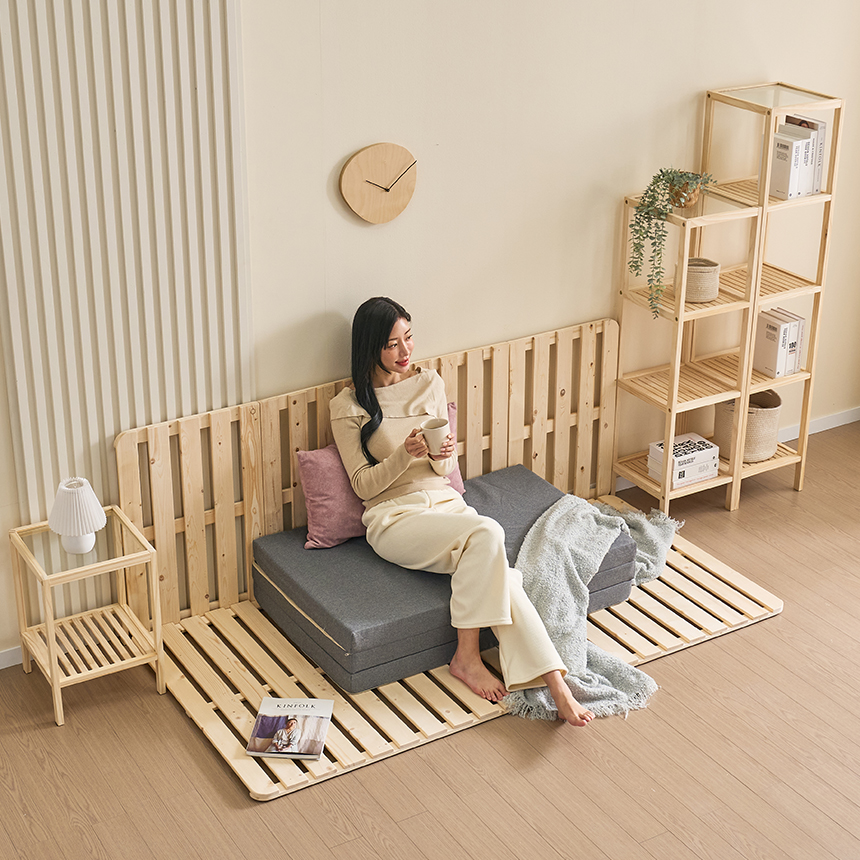 서광퍼니처 휴폴드 토퍼 마블 3단 7cm 접이식 매트리스 소파베드 MS